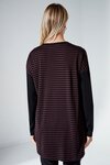 Amiens Merino Striped Tunic (Black/Chestnut)