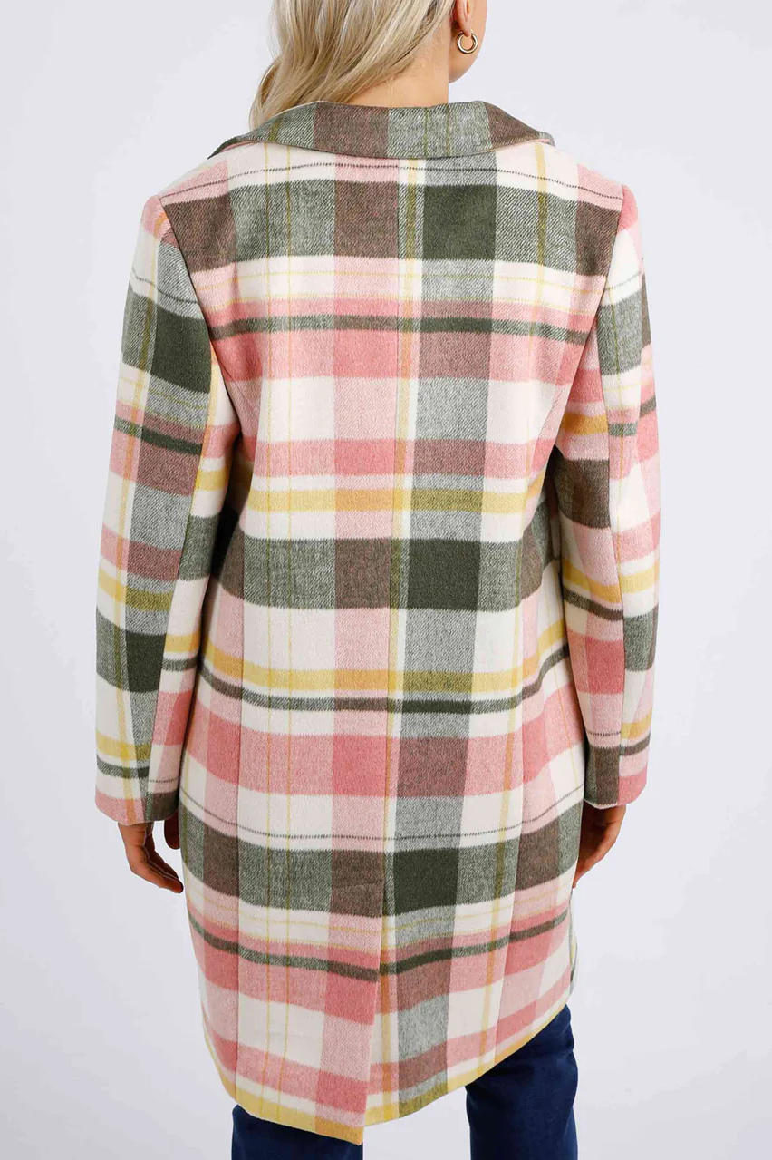 Blanche Check Coat (Bold Check) - Jackets / Coats : Just