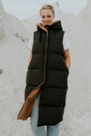 Kyri Reversible Vest (Black/Caramel)
