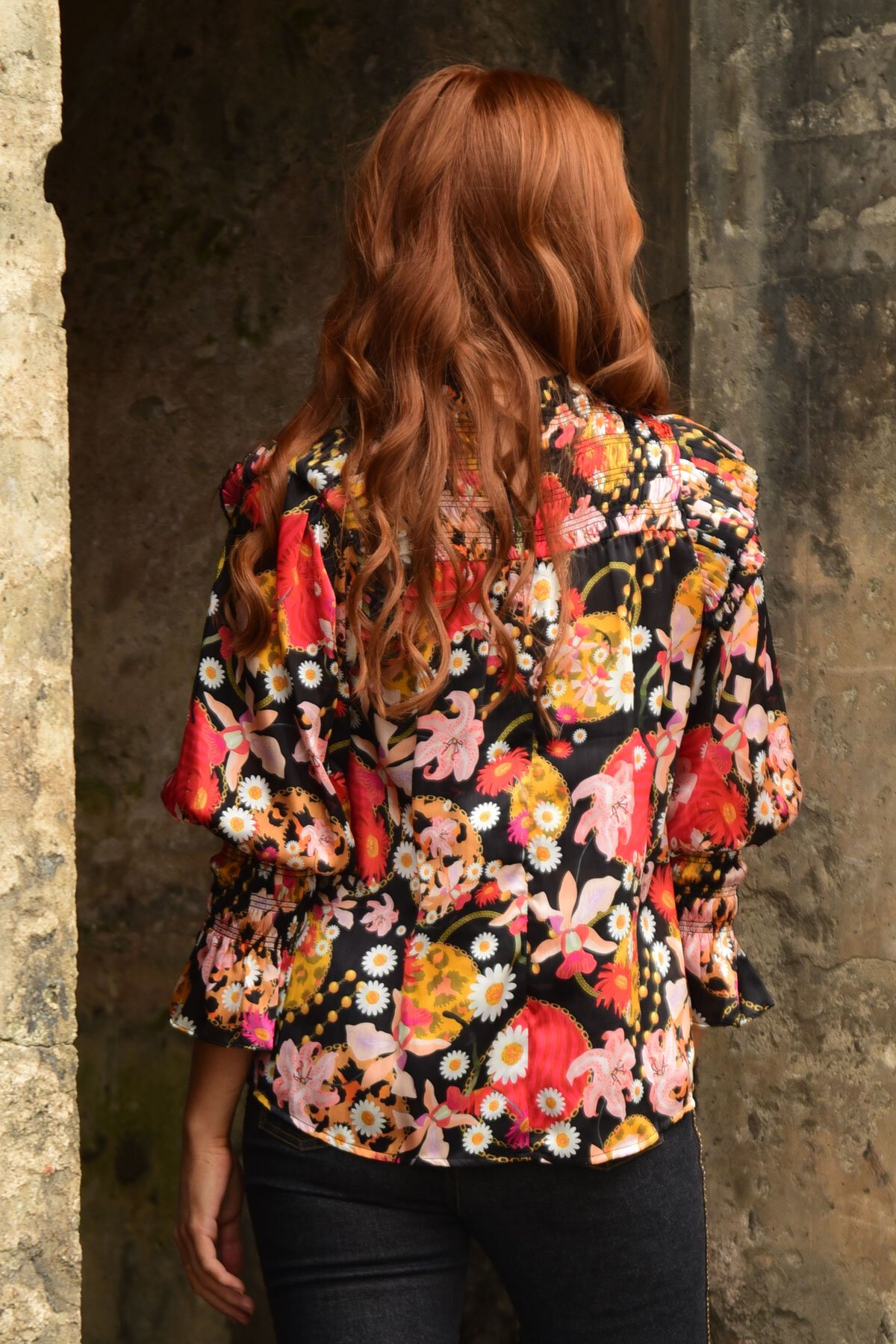 smock top black