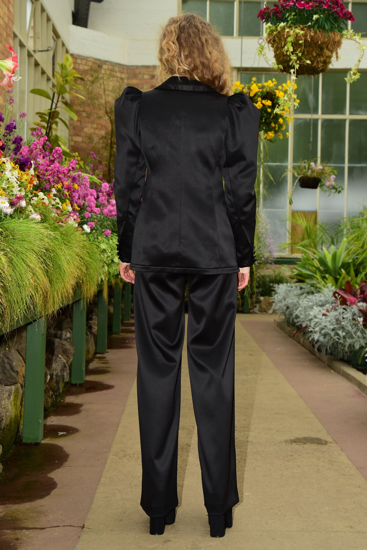 black silk dress pants Vicenza Silk Wide-Leg Pants  100% Silk Pants