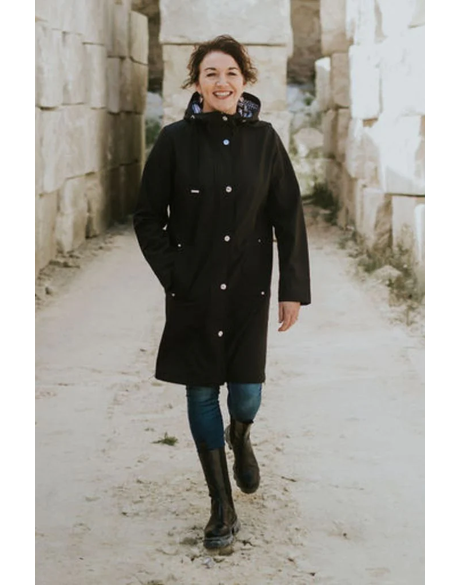 Rach Long-Lined Soft Shell Coat (Black)