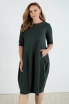 Diagonal Seam Dress (Deep Green)