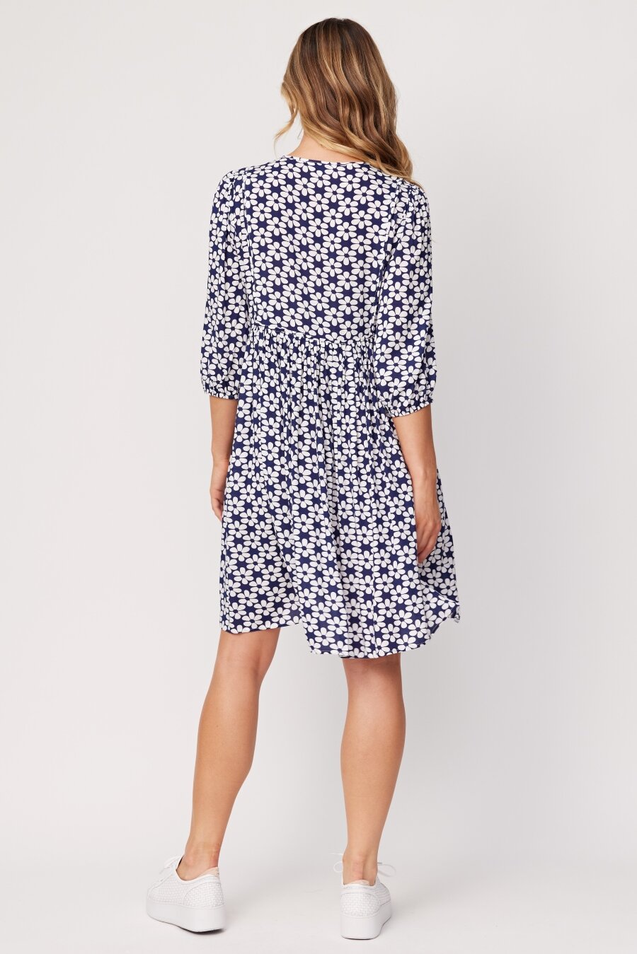 Selina Dress (Navy Daisy) Dresses Just Looking Lemon Tree S23 SALES23