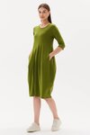 Diagonal Seam Dress (Meadow Green)