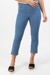 Slim Leg 7/8 Length Lightweight Denim Pull On (Mid Wash)