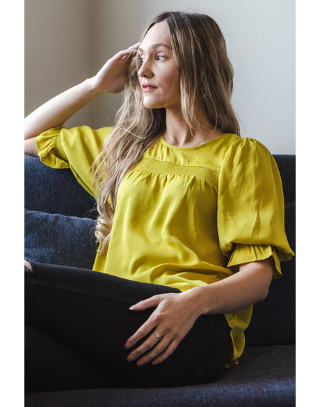 Noble Top (Chartreuse) - Tops : Just Looking - Seeking Lola S23