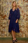 Frill At Ease Dress (Navy)