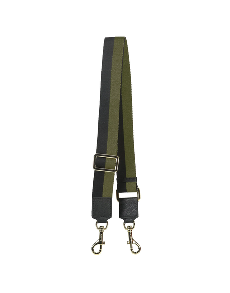 Feature Strap Webbing (Khaki+Black Stripe)