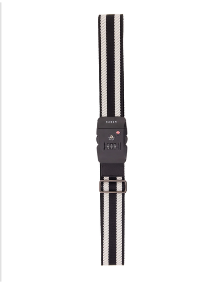 London Luggage Strap (Black Stripe)