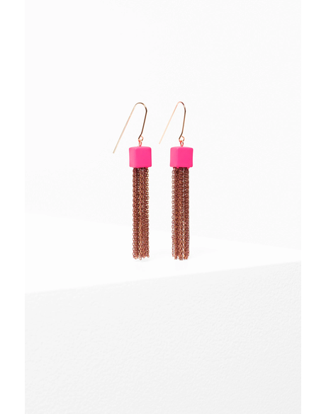 Taz Earrings (Hot Pink)