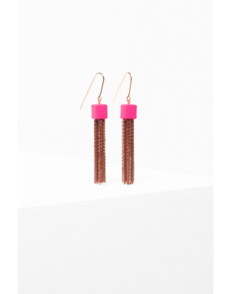 Taz Earrings (Hot Pink)