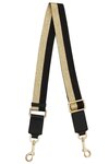 Feature Strap Webbing (Gold+Black Stripe)