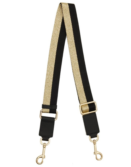 Feature Strap Webbing (Gold+Black Stripe)
