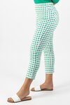 Printed Skinny Leg 7/8 Length Lightweight Pull On (Green Picnic)