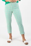 Printed Skinny Leg 7/8 Length Lightweight Pull On (Green Picnic)