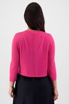 Open Front Lightweight Knit Shrug (Cerise)