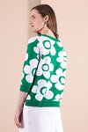 Jumper - Boxy, Floral (Green/White)
