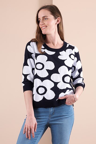 Navy boxy hotsell jumper