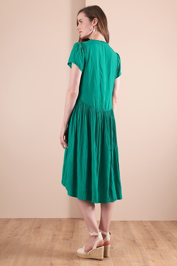 Dress - Curved Empire Line (Green) - Dresses : Just Looking - Memo S23  SALES23