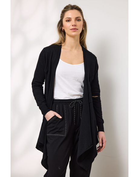 Luna Split Cardigan (Black)