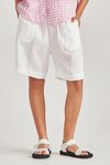 Willa Linen Shorts (White)