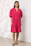 Seersucker Check Dress (Raspberry)