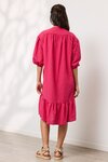 Seersucker Check Dress (Raspberry)