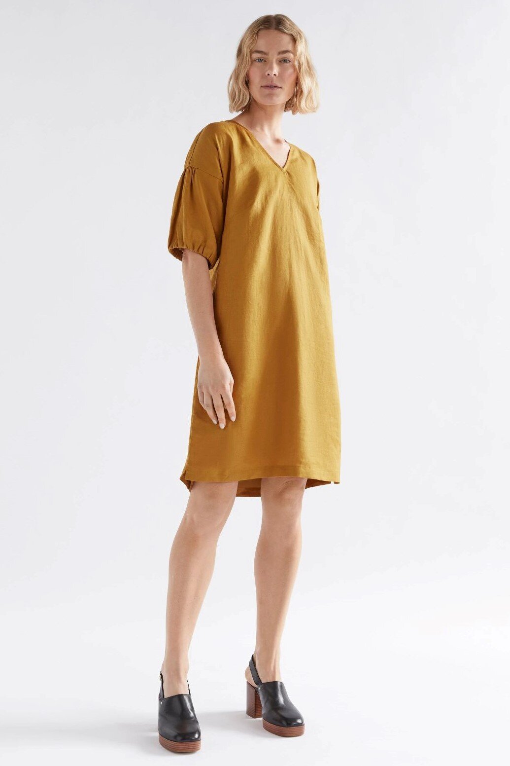 slim fit dress slacks Maxi dress Tina honey gold main image 0