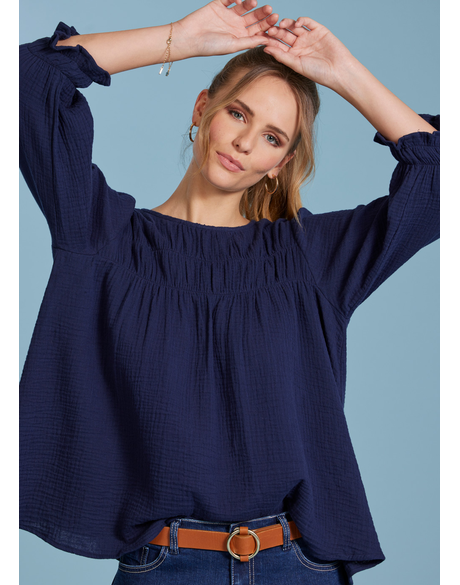 Gause N' Effect Top (Navy)