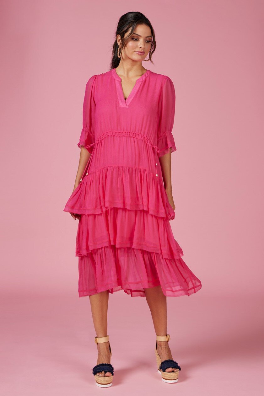 Tate Dress (Hot Pink) - Labels-Loobies Story : Just Looking - Loobies Story  S23 SALES23