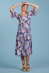 Starburst Midi Dress (Navy Multi)