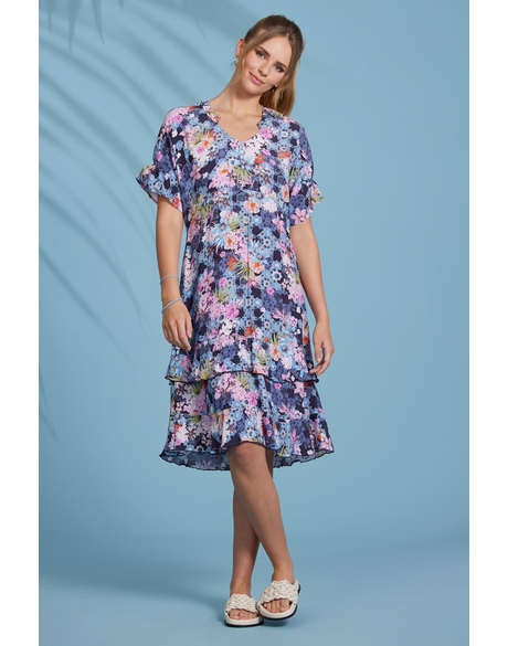 Starburst Dress (Navy Multi)