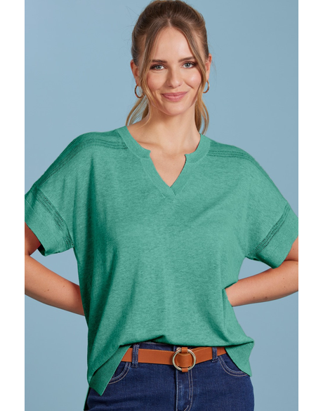 Picot Boo Tee (Jade)