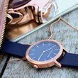 Rose Gold & Navy w/Navy Timepiece