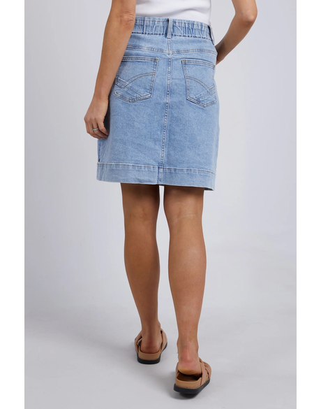 Atlas Blue Denim Stretch Skirt