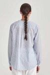 Victoria Stripe Blouse (Light Blue Stripe)