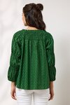 Juno Shirred Top (Geo Print)