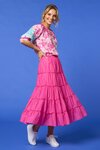 Etched Blouse (Fuchsia Multi)
