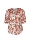 Etched Blouse (Tan Multi)