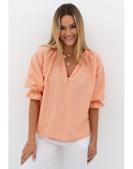 Splice Blouse (Melon)