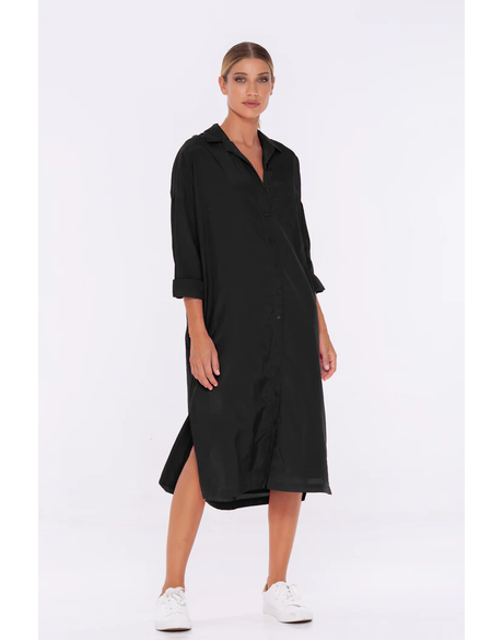 Lani Shirt Dress (Black)