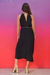 Neck Point Dress (Black)