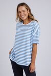 Lauren S/S Tee - Stripe (Azure & White Stripe)