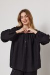 Meline Pintuck Shirt (Black)