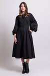 Dress - Pleated Sleeve