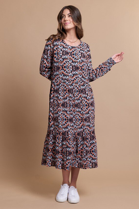 knee length dresses for ladies Odette Cream Long Sleeve Formal Maxi Dress main image 1