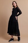 Long Sleeve, Tiered Hem Dress 