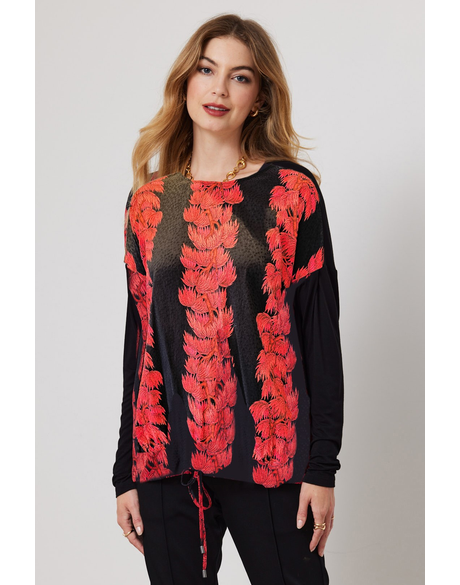 Taite Splice Top (Red/Black Forest)