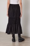 Meline Shirred Skirt (Black)